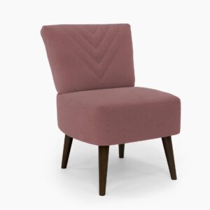 Butaca Etnic en color Vino con patas en acabado Wengué, vista 4