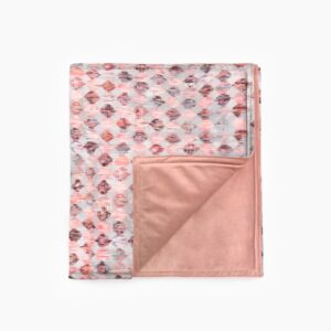 Plaids en color Rombos Rosa con reverso en color Rosa Palo